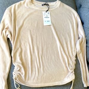 Zara long sleeve crew neck top